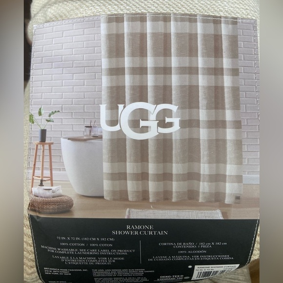 UGG Ramona Australia Lunar Striped Cotton Shower Curtains Horizontal 72"… - Picture 1 of 3